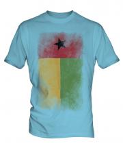 Guinea Bissau Faded Flag Mens T-Shirt