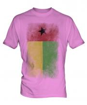 Guinea Bissau Faded Flag Mens T-Shirt