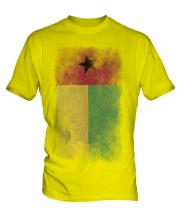 Guinea Bissau Faded Flag Mens T-Shirt