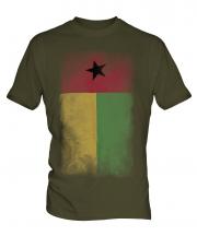 Guinea Bissau Faded Flag Mens T-Shirt