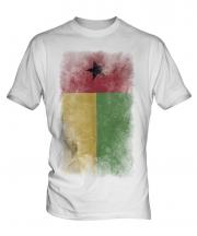 Guinea Bissau Faded Flag Mens T-Shirt