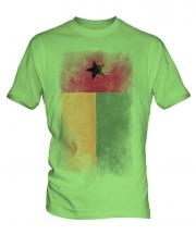 Guinea Bissau Faded Flag Mens T-Shirt