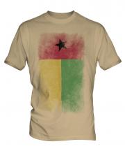Guinea Bissau Faded Flag Mens T-Shirt