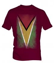 Guyana Faded Flag Mens T-Shirt