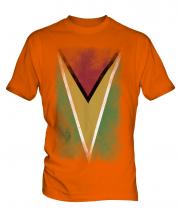 Guyana Faded Flag Mens T-Shirt