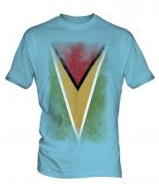 Guyana Faded Flag Mens T-Shirt