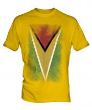 Guyana Faded Flag Mens T-Shirt