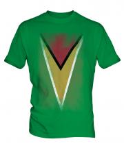 Guyana Faded Flag Mens T-Shirt