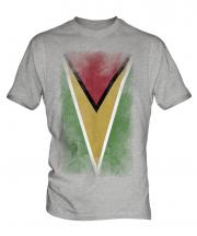 Guyana Faded Flag Mens T-Shirt