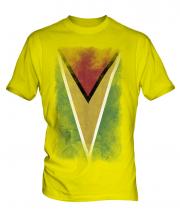 Guyana Faded Flag Mens T-Shirt