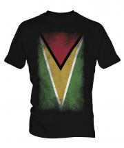 Guyana Faded Flag Mens T-Shirt