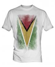 Guyana Faded Flag Mens T-Shirt