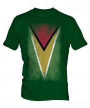 Guyana Faded Flag Mens T-Shirt