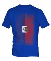 Haiti Faded Flag Mens T-Shirt