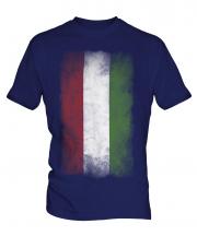 Hungary Faded Flag Mens T-Shirt