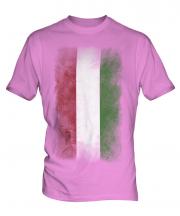 Hungary Faded Flag Mens T-Shirt