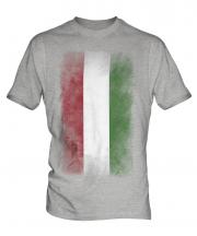 Hungary Faded Flag Mens T-Shirt