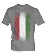 Hungary Faded Flag Mens T-Shirt