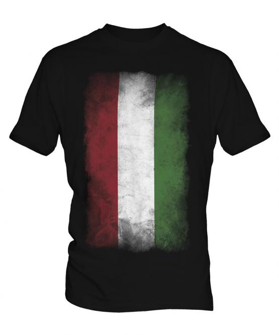 Hungary Faded Flag Mens T-Shirt
