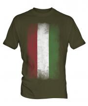 Hungary Faded Flag Mens T-Shirt