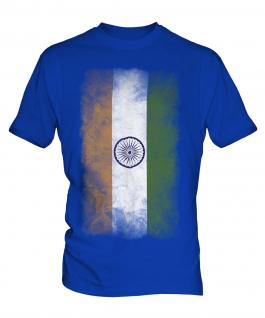 India Faded Flag Mens T-Shirt
