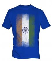 India Faded Flag Mens T-Shirt