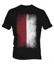 Indonesia Faded Flag Mens T-Shirt