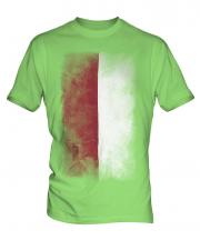 Indonesia Faded Flag Mens T-Shirt