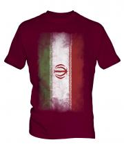Iran Faded Flag Mens T-Shirt