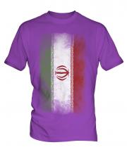 Iran Faded Flag Mens T-Shirt