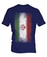 Iran Faded Flag Mens T-Shirt