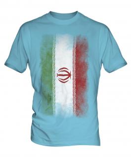 Iran Faded Flag Mens T-Shirt