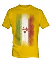 Iran Faded Flag Mens T-Shirt