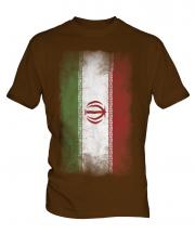 Iran Faded Flag Mens T-Shirt