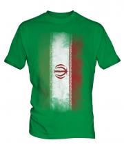 Iran Faded Flag Mens T-Shirt
