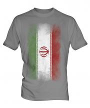 Iran Faded Flag Mens T-Shirt