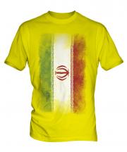 Iran Faded Flag Mens T-Shirt