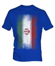 Iran Faded Flag Mens T-Shirt