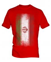 Iran Faded Flag Mens T-Shirt