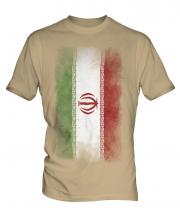 Iran Faded Flag Mens T-Shirt