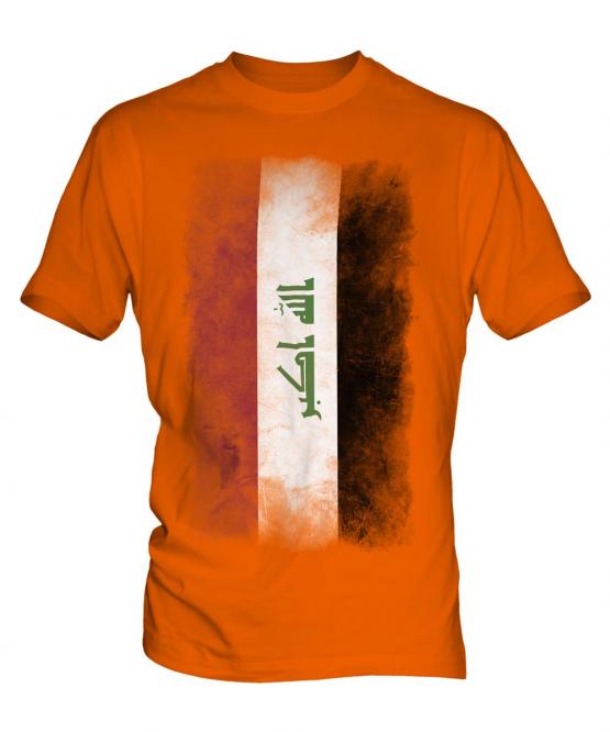 Iraq Faded Flag Mens T-Shirt