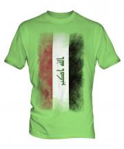 Iraq Faded Flag Mens T-Shirt