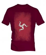 Isle Of Man Faded Flag Mens T-Shirt