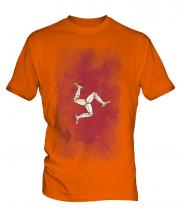 Isle Of Man Faded Flag Mens T-Shirt