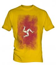 Isle Of Man Faded Flag Mens T-Shirt