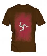 Isle Of Man Faded Flag Mens T-Shirt