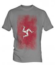 Isle Of Man Faded Flag Mens T-Shirt