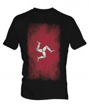 Isle Of Man Faded Flag Mens T-Shirt