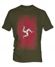 Isle Of Man Faded Flag Mens T-Shirt