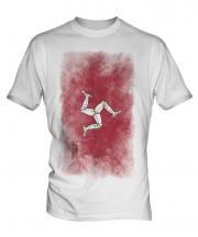 Isle Of Man Faded Flag Mens T-Shirt